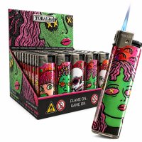 JET-Flame 3D-GLANZ-Motiv-Feuerzeug "Color Face"...