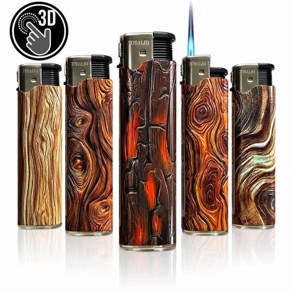 JET-Flame 3D-GLANZ-Motiv-Feuerzeug "Tree Skin" 50er Display
