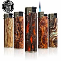 JET-Flame 3D-GLANZ-Motiv-Feuerzeug "Tree Skin"...