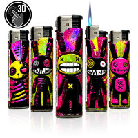 JET-Flame 3D-GLANZ-Motiv-Feuerzeug "Pink Bunny"...
