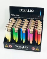 ALPHA Metal JET Feuerzeug &bdquo;Shiny Rainbow&ldquo; 25er Display