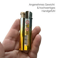 ALPHA Metal JET Feuerzeug &bdquo;Shiny Rainbow&ldquo; 25er Display