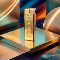 JET-Flame Metall-Feuerzeug "GOLDEX" | Glanz-Edition | 25er Display