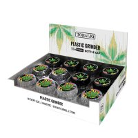 Bottle Cap Grinder "Cannabis", 24er Display