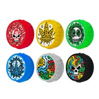 Bottle Cap Grinder "Skull/Cannabis", 24er Display