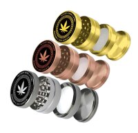 Metall Herbal Grinder "XXX", 4-teilig, 4cm,...
