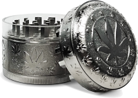 Metall Herbal Grinder TQ "Dark Cannabis", 6er...