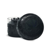 Metall Herbal Grinder TQ "Dark Cannabis", 6er Display