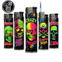 JET-Flame 3D-GLANZ-Motiv-Feuerzeug "Glow dead"...