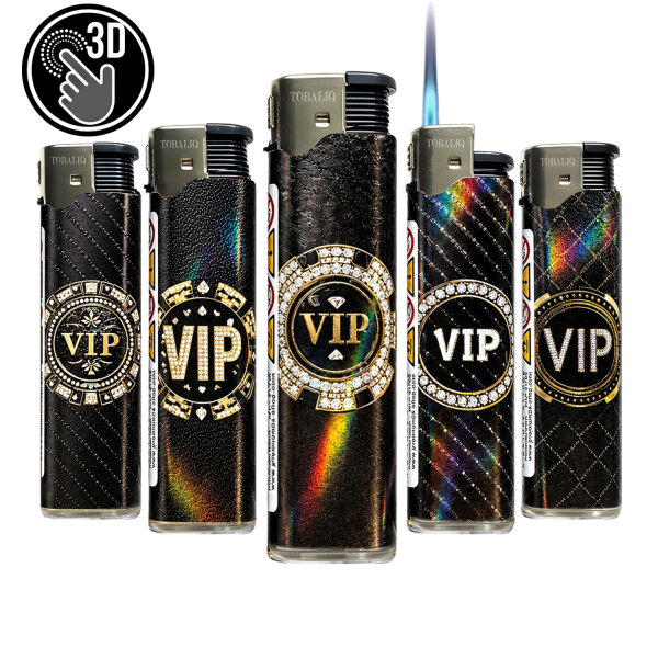 JET-Flame 3D-GLANZ-Motiv-Feuerzeug "VIP Gold" 50er Display