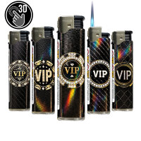 JET-Flame 3D-GLANZ-Motiv-Feuerzeug "VIP Gold"...
