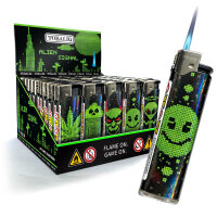 JET-Flame 3D-GLANZ-Motiv-Feuerzeug "Alien...