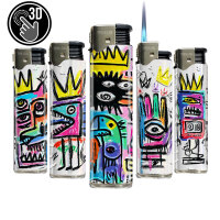 JET-Flame 3D-GLANZ-Motiv-Feuerzeug "Raw Kings"...