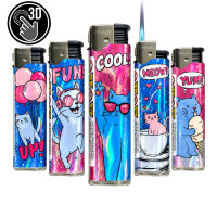 JET-Flame 3D-GLANZ-Motiv-Feuerzeug "Candy Cat"...