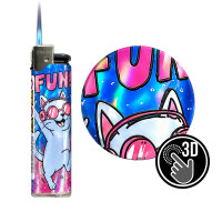 JET-Flame 3D-GLANZ-Motiv-Feuerzeug "Candy Cat" 50er Display