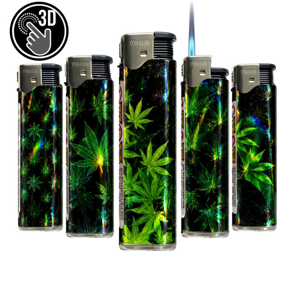 JET-Flame 3D-GLANZ-Motiv-Feuerzeug "Deep Green" 50er Display