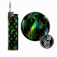 JET-Flame 3D-GLANZ-Motiv-Feuerzeug "Deep Green" 50er Display