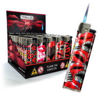 JET-Flame 3D-GLANZ-Motiv-Feuerzeug "Hot Lips"...