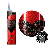 JET-Flame 3D-GLANZ-Motiv-Feuerzeug "Hot Lips" 50er Display