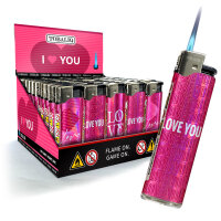 JET-Flame 3D-GLANZ-Motiv-Feuerzeug "Heart Line"...