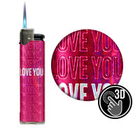 JET-Flame 3D-GLANZ-Motiv-Feuerzeug "Heart Line" 50er Display