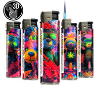 JET-Flame 3D-GLANZ-Motiv-Feuerzeug "Trip Bears"...