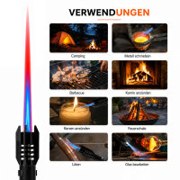 gro&szlig;er Power-Jet-Flame-Brenner | 20,5 cm | FUTURE FLAME | 6er Display
