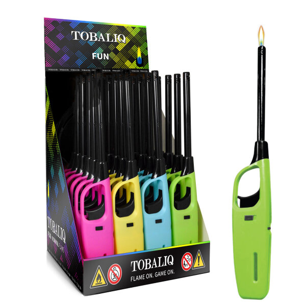 BBQ Stabfeuerzeug | &bdquo;Fun ColorFlame&ldquo; | 27cm | 24er Display