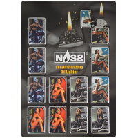 Benzin-Feuerzeug "Biker Girl"12er Stand-Display