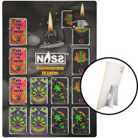 Benzin-Feuerzeug "Color-Hanf" 12er Stand-Display