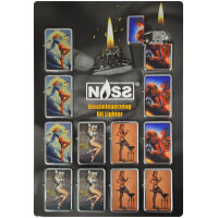 Benzin-Feuerzeug "Pin Up II" 12er Stand-Display