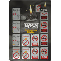Benzin-Feuerzeug "No Smoking" 12er Stand-Display