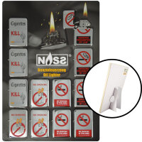 Benzin-Feuerzeug "No Smoking" 12er Stand-Display