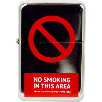 Benzin-Feuerzeug "No Smoking" 12er Stand-Display