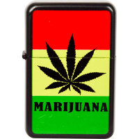 Benzin-Feuerzeug "Cannabis" 12er Stand-Display