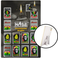 Benzin-Feuerzeug "Rasta" 12er Stand-Display