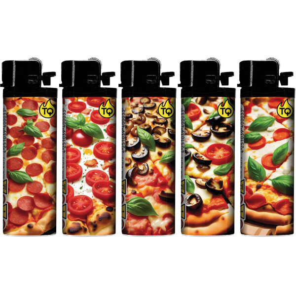 Reibrad-Motivfeuerzeug "Pizza Mama Mia", 50er Display