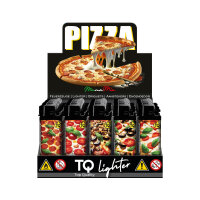 Reibrad-Motivfeuerzeug "Pizza Mama Mia", 50er...
