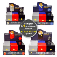 50er Zigaretten-Box "Push", 4farbig,12er Display