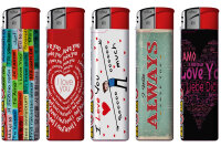 I Love You Motiv-Feuerzeug, 50er Display