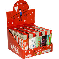 I Love You Motiv-Feuerzeug, 50er Display