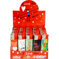 I Love You Motiv-Feuerzeug, 50er Display
