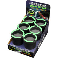 Aschenbecher2Go "Black" Glow In The Dark, 6er Display