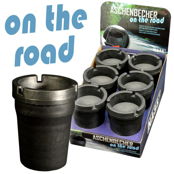 Aschenbecher On the Road "Black", 6er Display