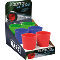 Aschenbecher On the Road "Color-Mix", 6er Display