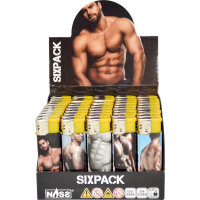 Sixpack Motiv-Feuerzeug, 50er Display