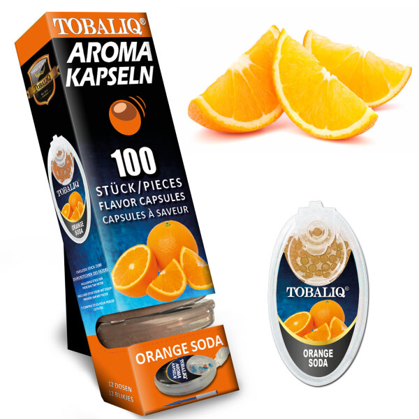 Tobaliq "Orange Soda" Aromakapsel mit 100 Kugeln