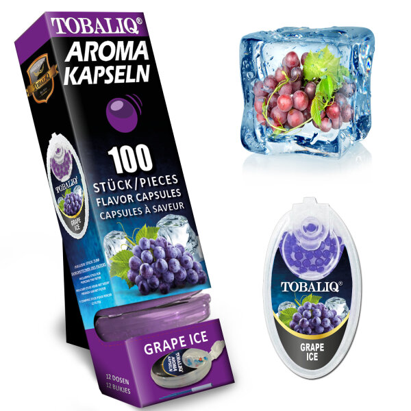 Tobaliq "Grape Ice" Aromakapsel mit 100 Kugeln
