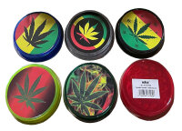 CannabisGrind Kunststoff-Grinder mit Motiven, 24er Display