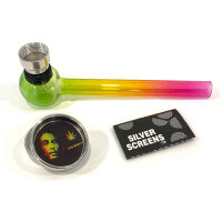 Glaspfeife inkl. Metallgrinder Gorilla 69, 12er Display